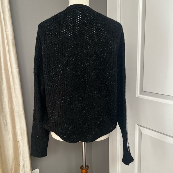 Adidas Originals Lurex Sparkle knit Sweater Sweatshirt with Logo NWT Size L - Picture 6 of 9